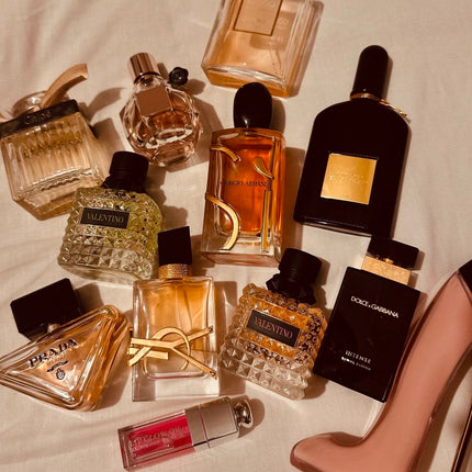 Black perfume bottle with a dark streetwear aesthetic