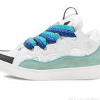 White / Blue Laces