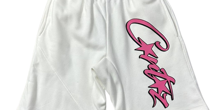 Island Pink Script Shorts