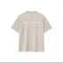 XS / 25. Gold-foiled heather gray short-sleeved shirt