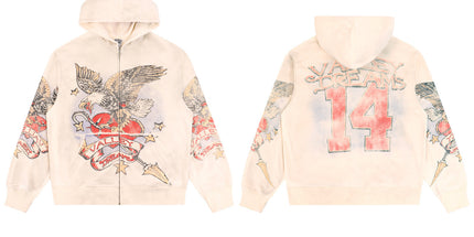 Vale Forever Cheetah Zip Up hoodie