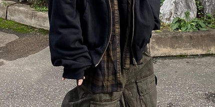 Undermycar Layered Zip Hoodie