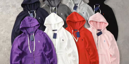 Pony Embroidered Zip Hoodie