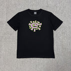 AD04 black print purple green edge
