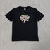 S / AD04 black print purple green edge
