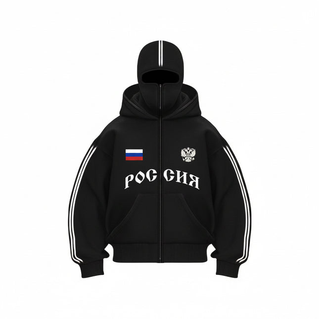Double-Hood Y2K Zip Hoodie