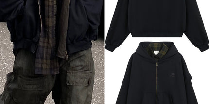 Undermycar Layered Zip Hoodie
