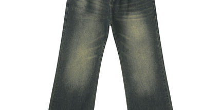 wide-leg denim jeans