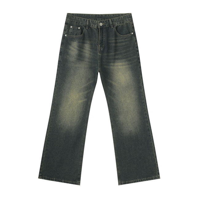 wide-leg denim jeans