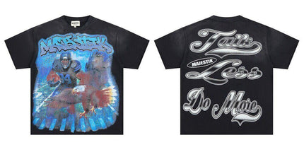 MAJESTIK vintage rhinestone casual T-shirt