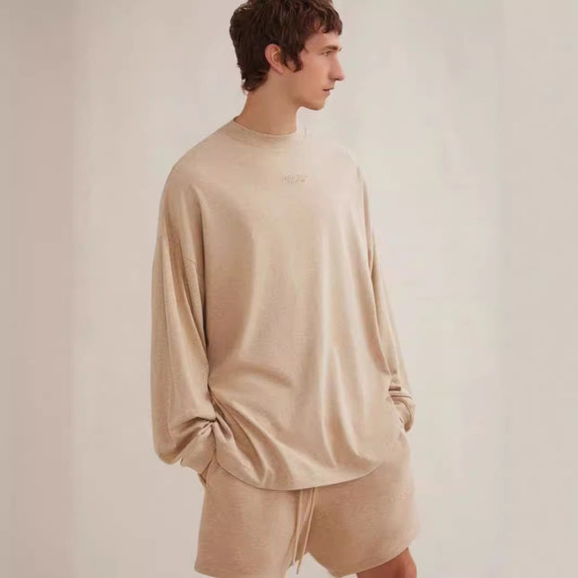 Essentials Cloud Mock-Neck Long Sleeve T-Shirt