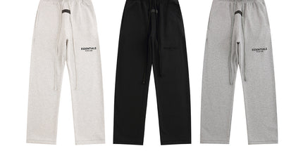 Essentials Flocked Wide-Leg Sweatpants