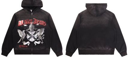 Vale Forever Cheetah Zip Up hoodie
