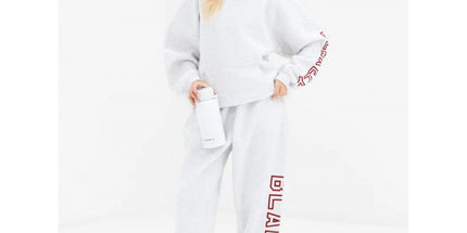 Letter Print Tracksuit Set