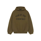 24. Sweatshirt with a curved olive color