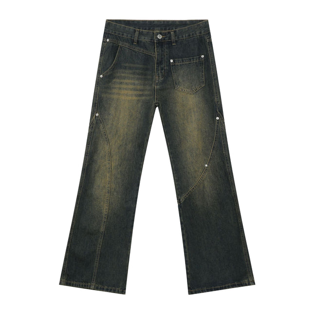 Men's dark wash bootcut jeans