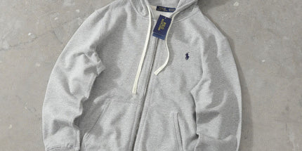 Pony Embroidered Zip Hoodie