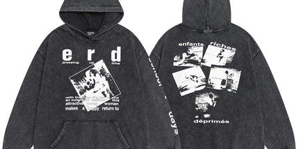 ERD Washed Distressed Hoodie