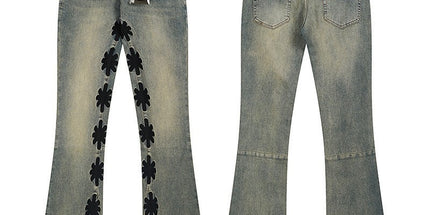 LOSTSHDWS Embroidered Bootcut Jeans