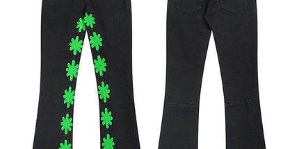 LOSTSHDWS Embroidered Bootcut Jeans