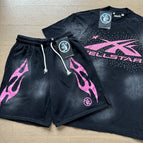 6801-7807 Washable Black Pink Set