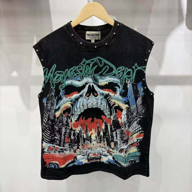 Majestik Skull Sleeveless T-Shirt