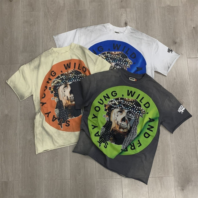 RoughPlay Distressed Rhinestone T-Shirt