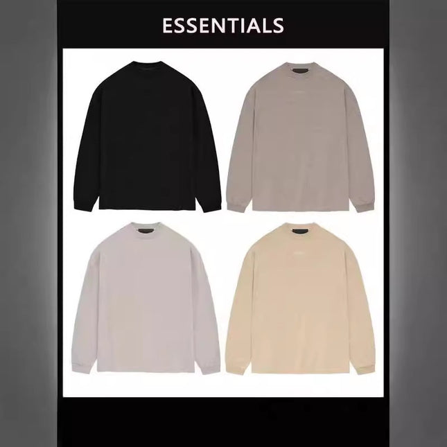 Essentials Cloud Mock-Neck Long Sleeve T-Shirt