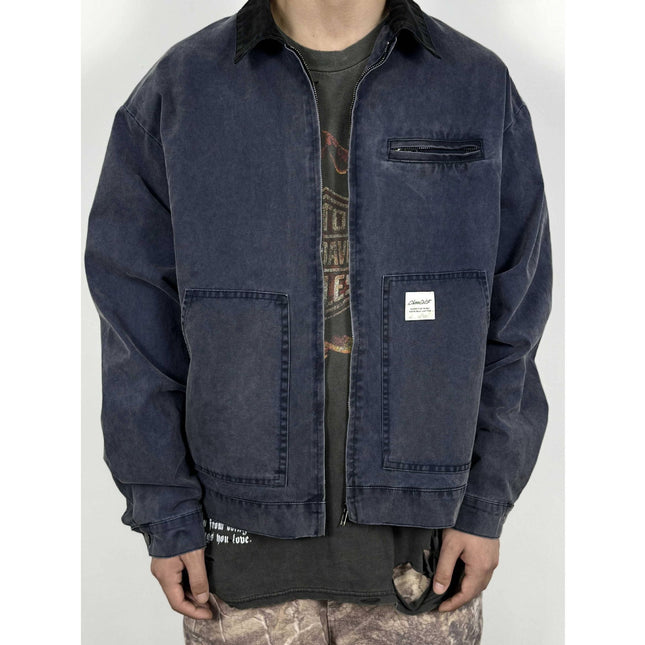 Vintage Contrast Cargo Jacket
