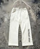 S / White sweatpants with wide-leg legs