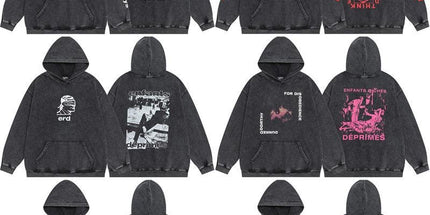 ERD Washed Distressed Hoodie
