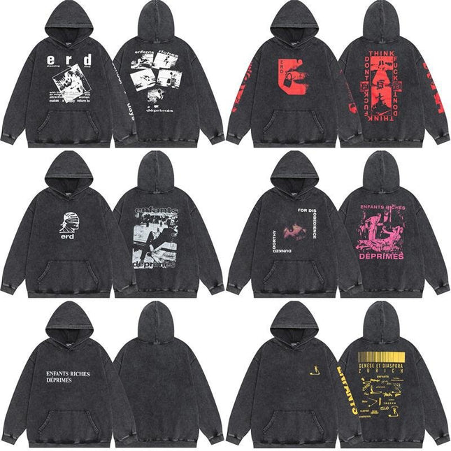 ERD Washed Distressed Hoodie