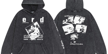 ERD Washed Distressed Hoodie