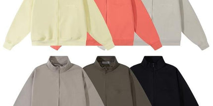 Essentials Flocked Zip Jacket