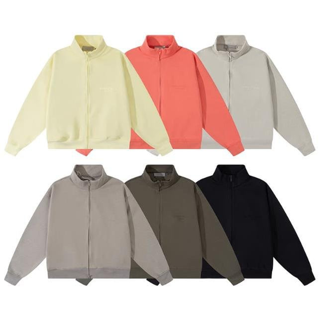 Essentials Flocked Zip Jacket
