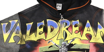 Vale Distressed Zip Hoodie