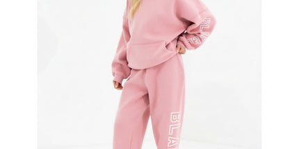 Letter Print Tracksuit Set