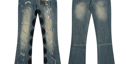 LOSTSHDWS Embroidered Bootcut Jeans
