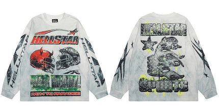 Hellstar Distressed Long Sleeve T-Shirt