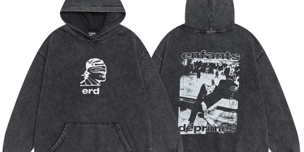 ERD Washed Distressed Hoodie