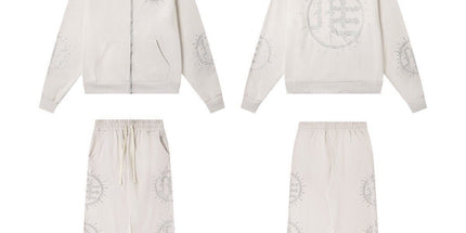 Mixed Emotion Rhinestone Tracksuit Set