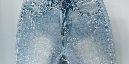 Mixed Emotion Patch Denim Shorts