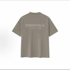 25 Gold-stamped deep misty gray short-sleeved shirt