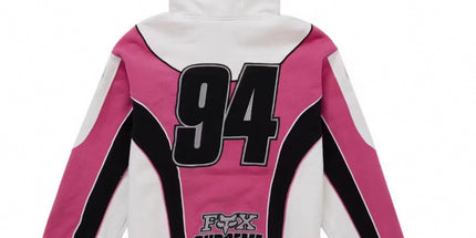 Racing Print Zip Hoodie