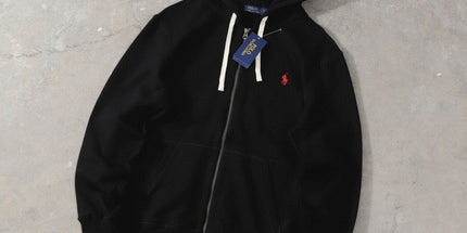 Pony Embroidered Zip Hoodie