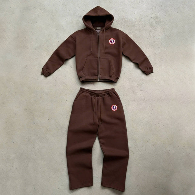 Sport Zip Hoodie Tracksuit Set