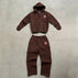 S / Wine red suit