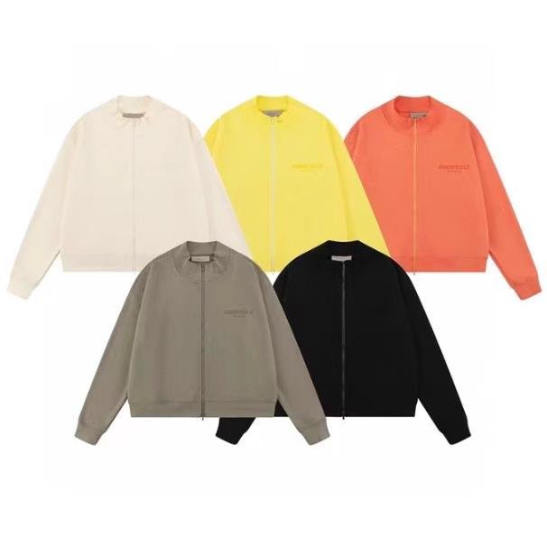 Essentials Flocked Zip Jacket