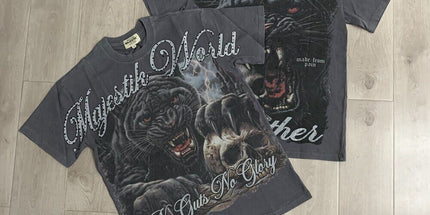 MAJESTIK vintage rhinestone casual T-shirt