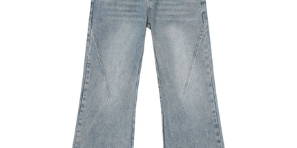 vintage washed flared jeans